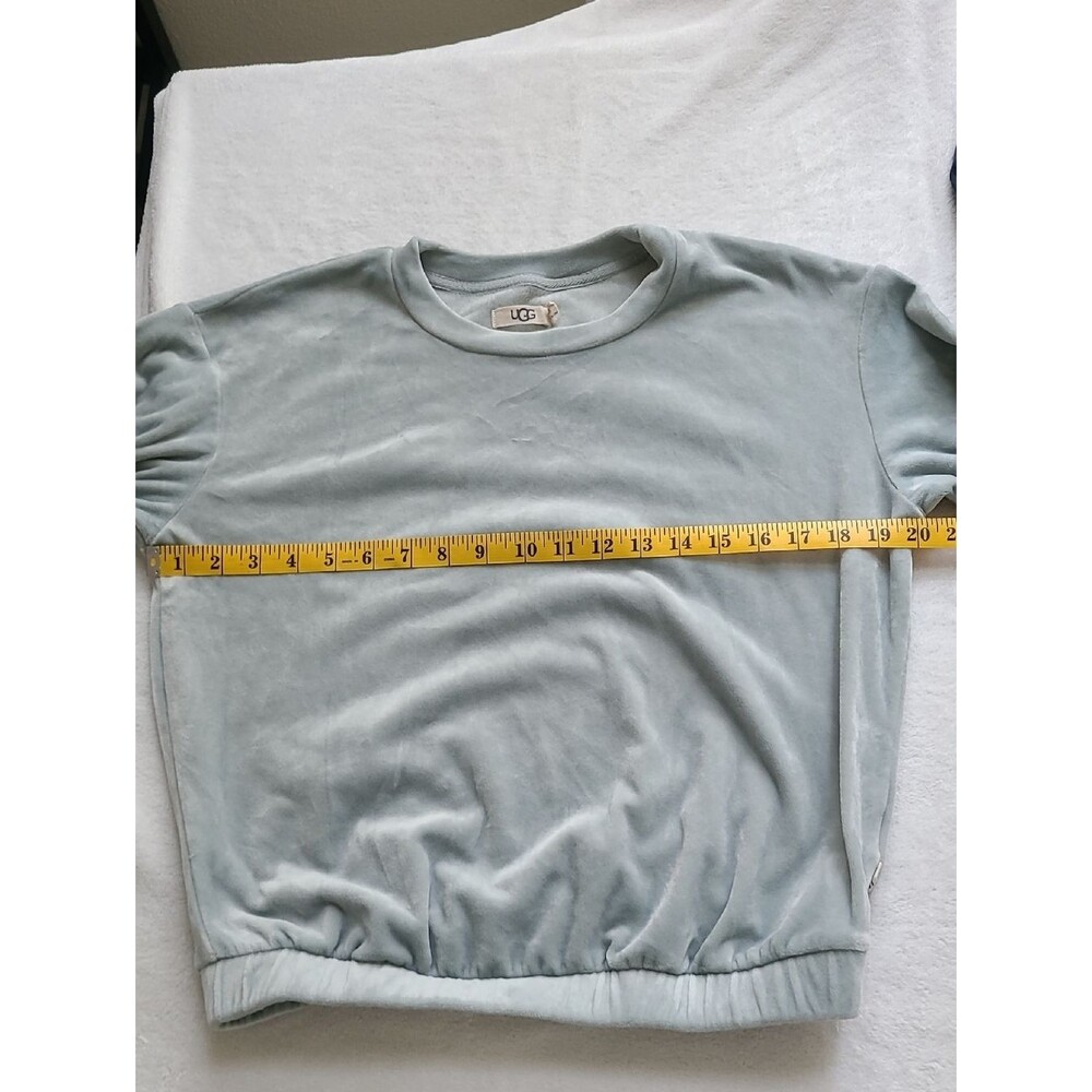 UGG Light Sage Velour Loungewear Set Haydn Jogger Shanara Top XS blue Seafoam - Picture 6 of 6